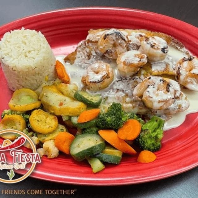 Tilapia and Shrimp Plate.